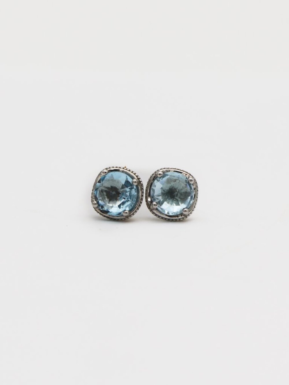 Tacori Gemma Bloom Sky Blue Topaz Stud Earrings - No Backings